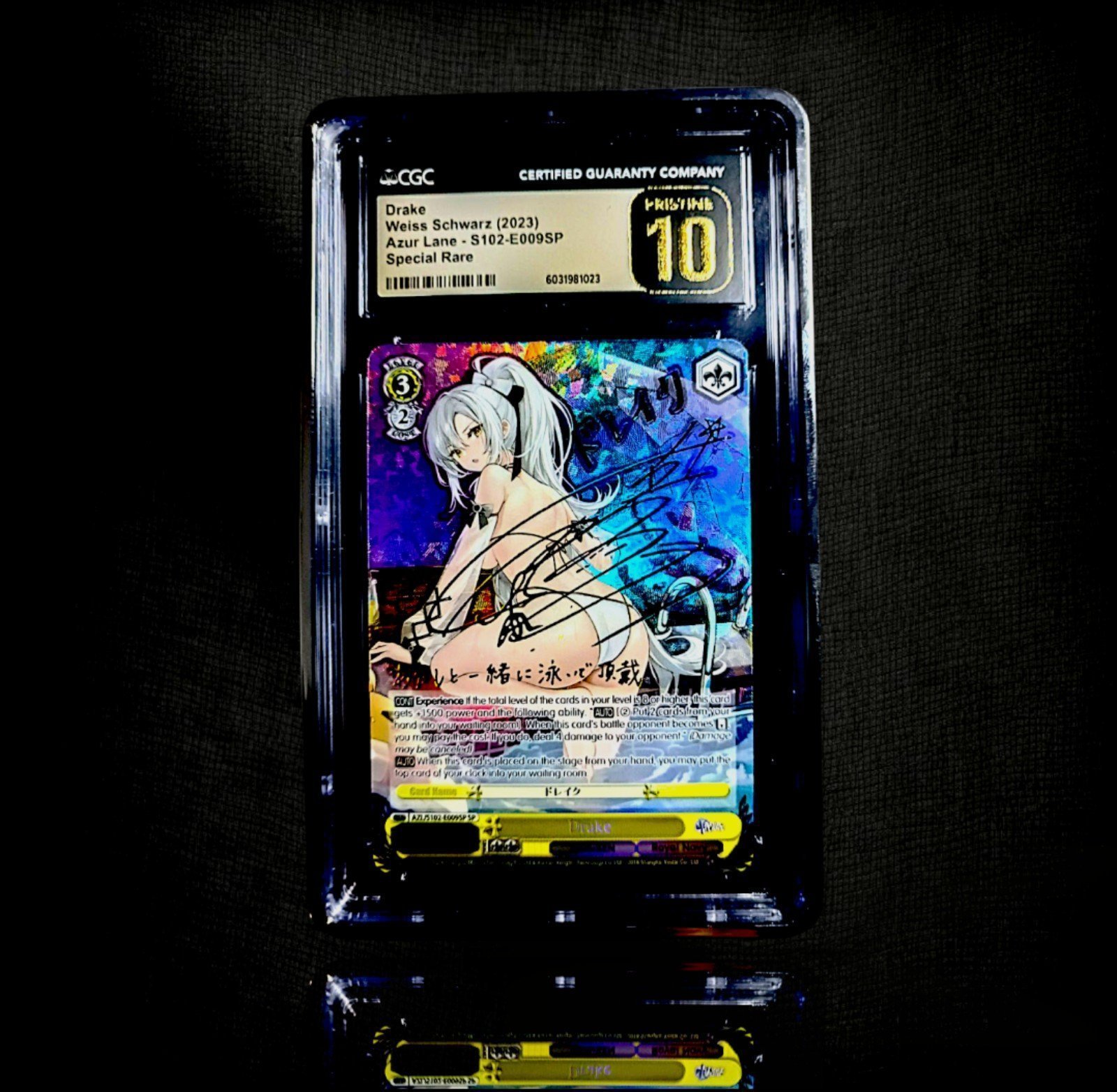 Azur Lane Drake SP English CGC Pristine 10 Silver Signature pop 6