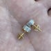 MOISSANITE Gold On Silver Round Earrings