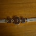 RARE Vintage Lori Bonn 925 Sterling Silver Onyx & Amber Bracelet 2 Link Chain