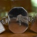 RARE Vintage Lori Bonn 925 Sterling Silver Onyx & Amber Bracelet 2 Link Chain