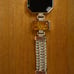 RARE Vintage Lori Bonn 925 Sterling Silver Onyx & Amber Bracelet 2 Link Chain