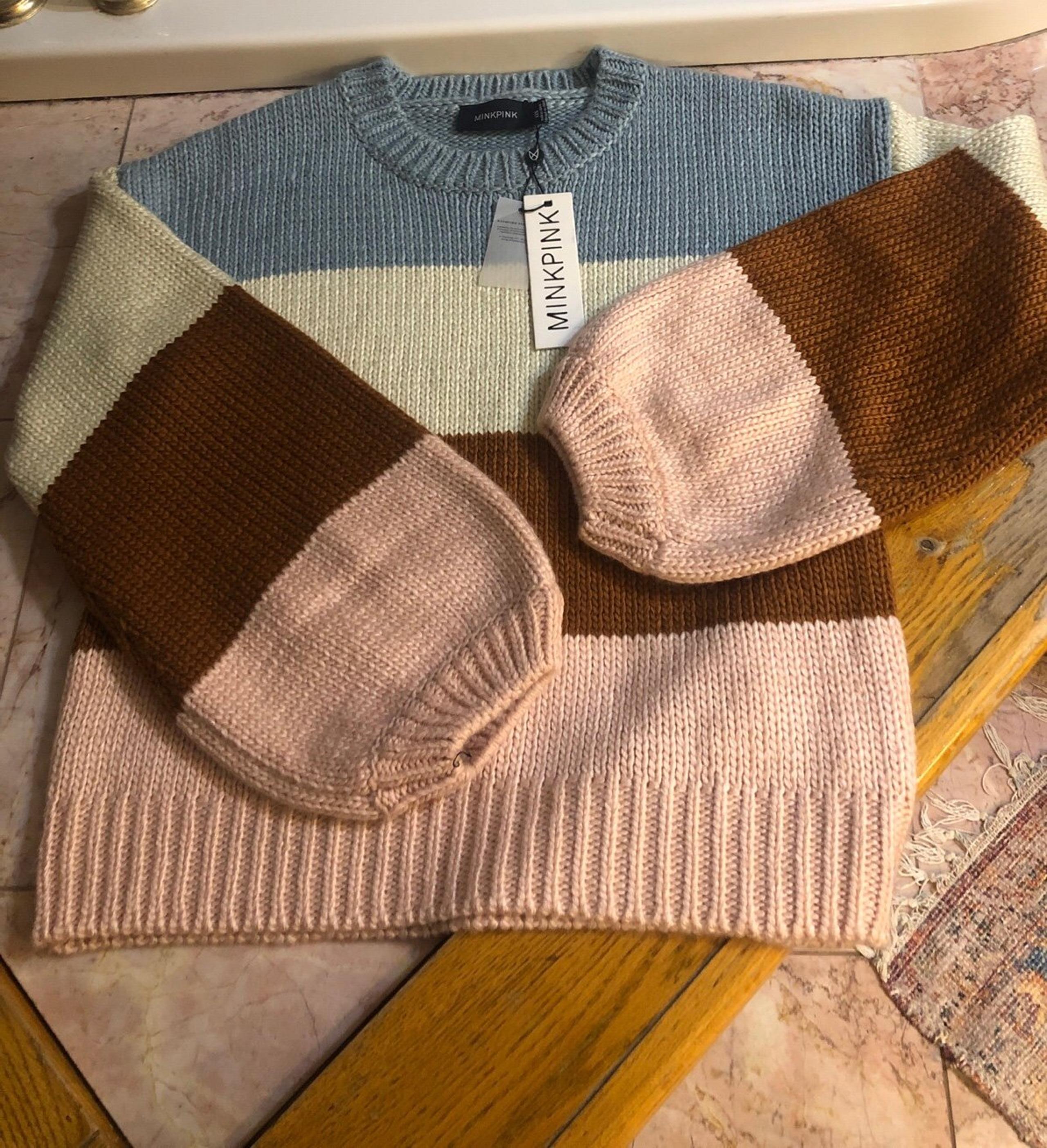 Soft heavy striped sweater