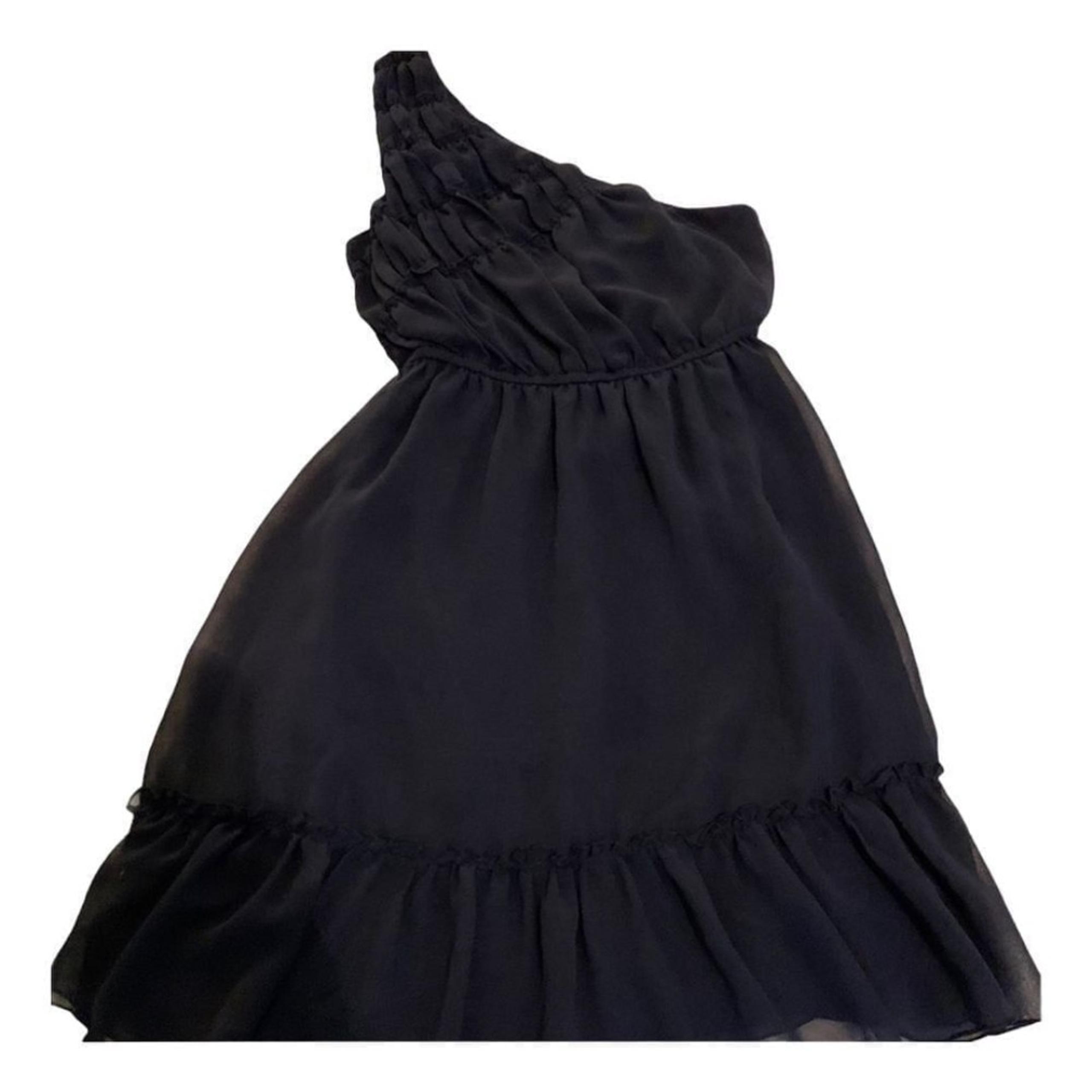 YA Women's Size Small S black one shoulder dress juniors sexy CDT-A