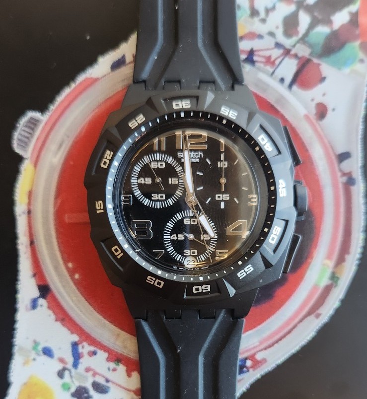 Swatch watch MISTER CHRONO SUIB400 2008 Chrono New old Stock