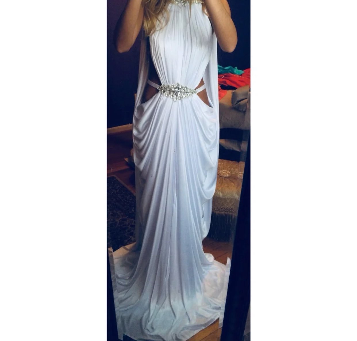 White evening dress