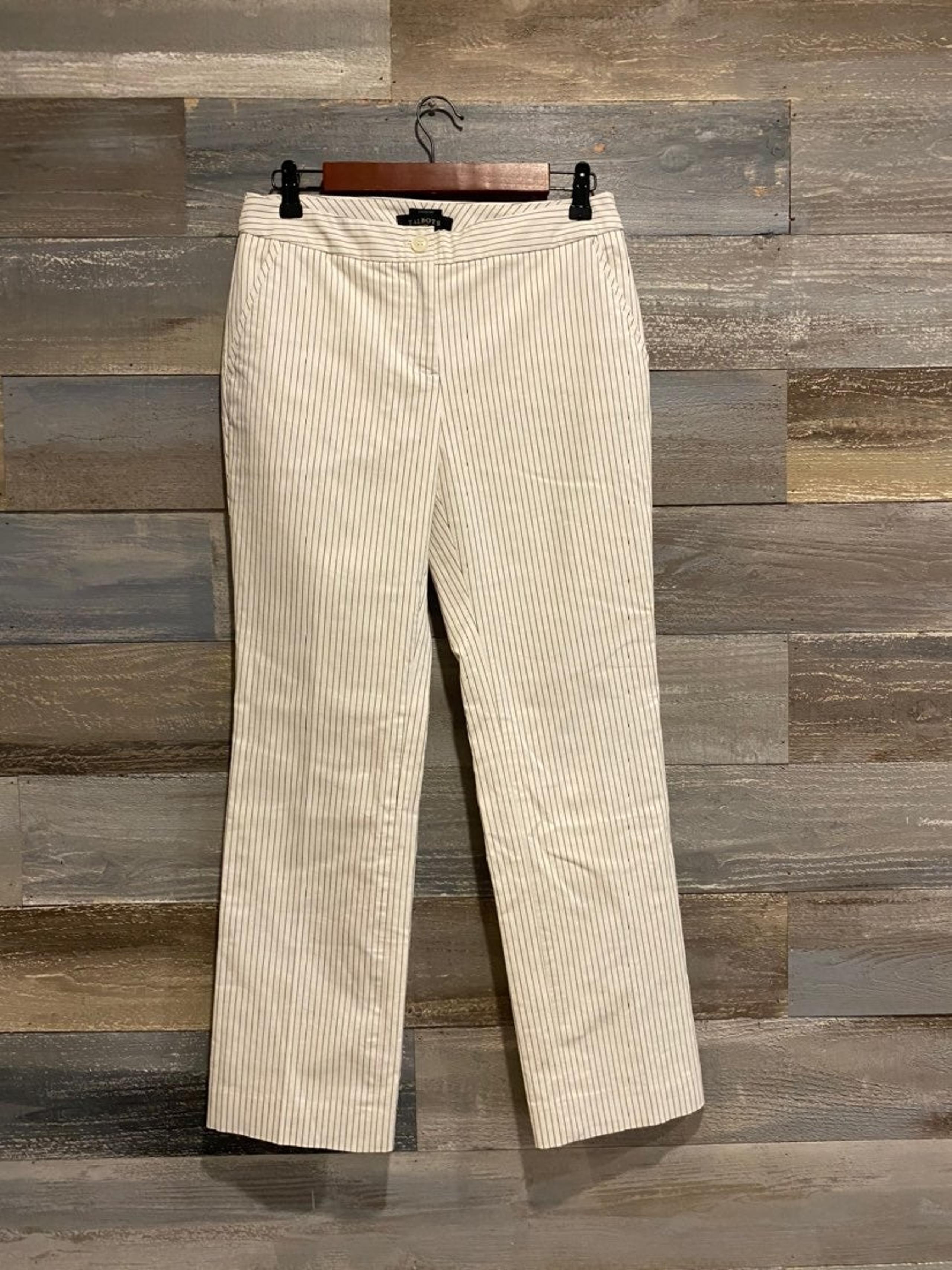 pinstripped straight leg dress p - Talbots