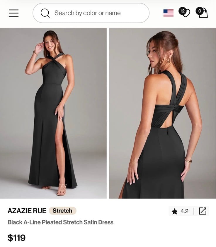 Azazie black dress