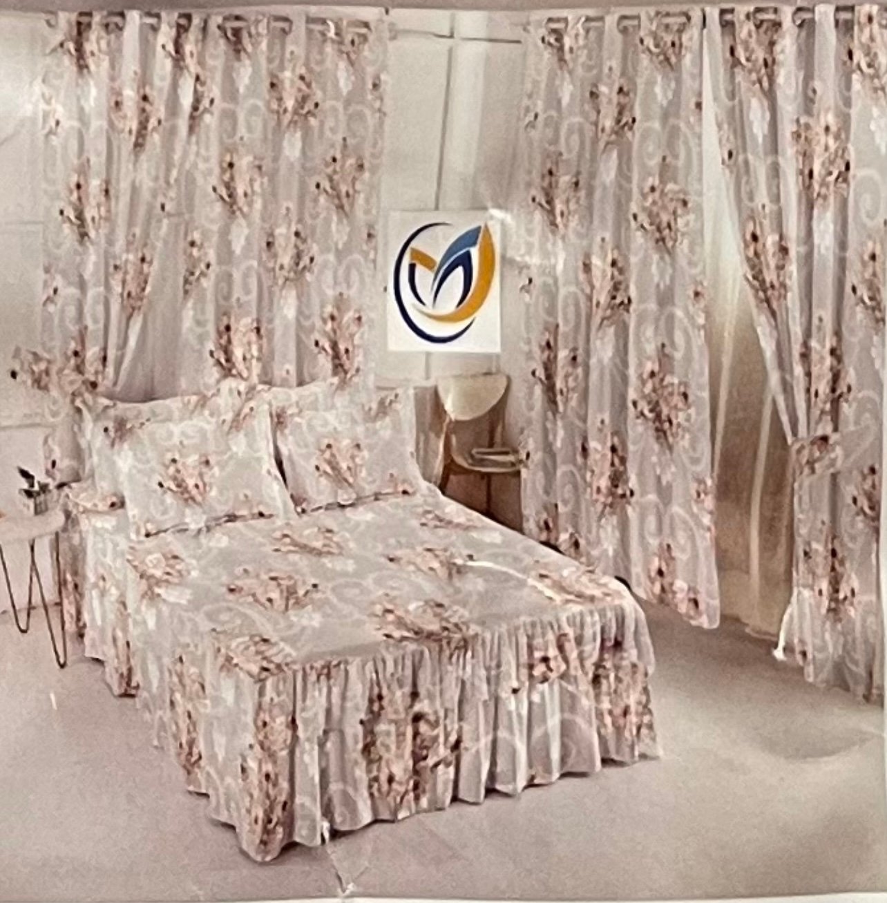 9 pcs queen bed set 100% cotton