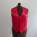 Jayskins red leather quilted vest size M