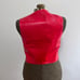 Jayskins red leather quilted vest size M