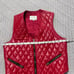 Jayskins red leather quilted vest size M