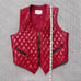Jayskins red leather quilted vest size M