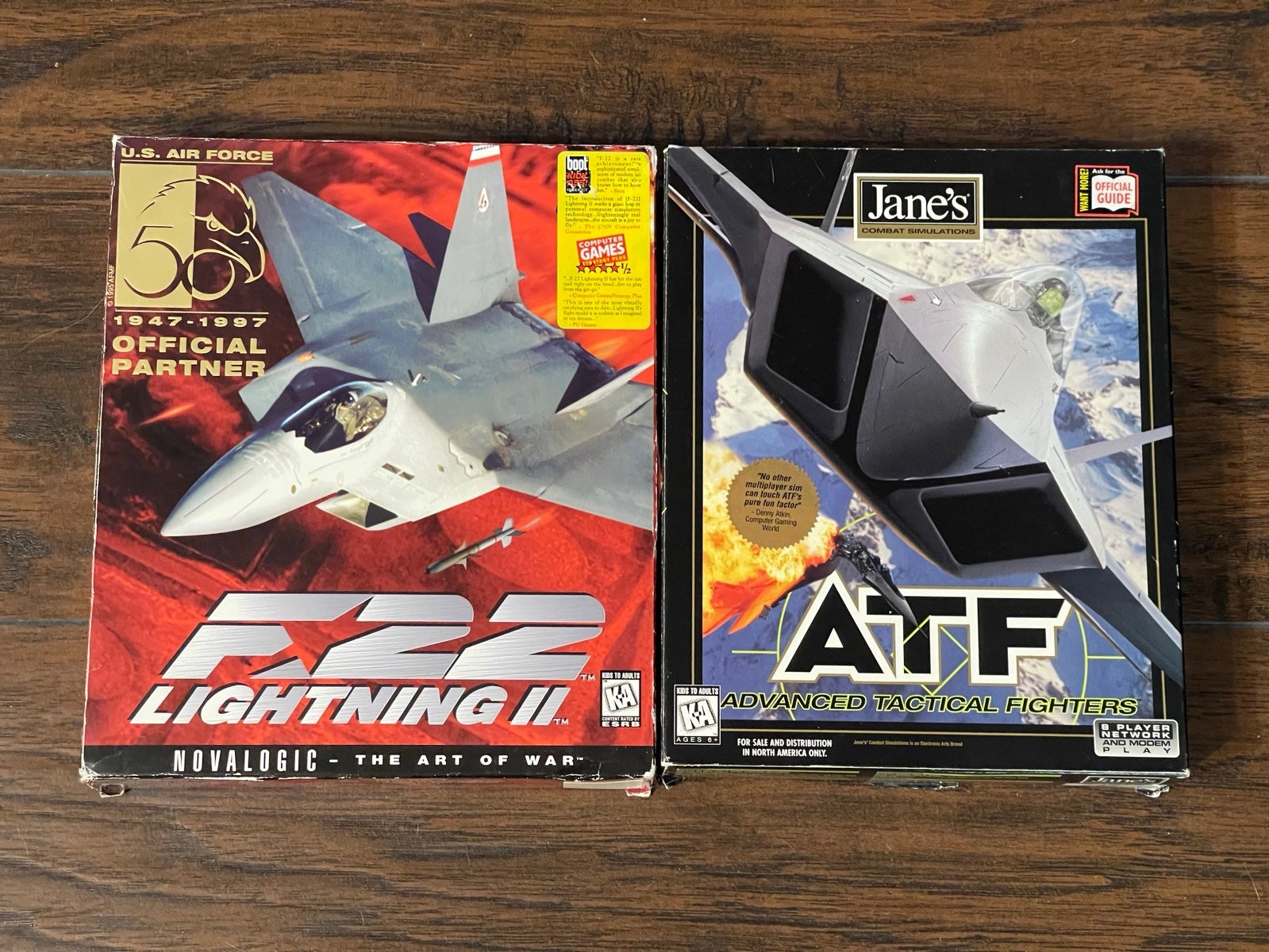 F-22 Lightning II ATF Advanced PC, 1997Big Boxes Novologic Flight Simulator