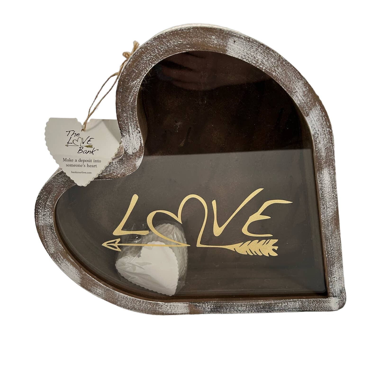 The Love Bank Wishes or Special Memories Engagement Wedding Wooden Large NEW