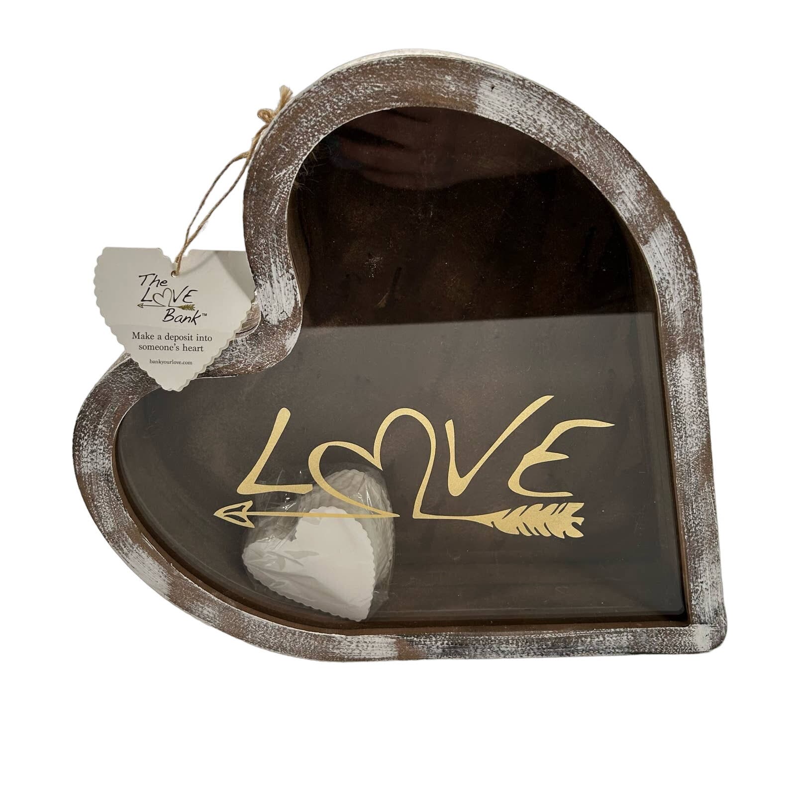 The Love Bank Wishes or Special Memories Engagement Wedding Wooden Large NEW Mi5RjQ1bz