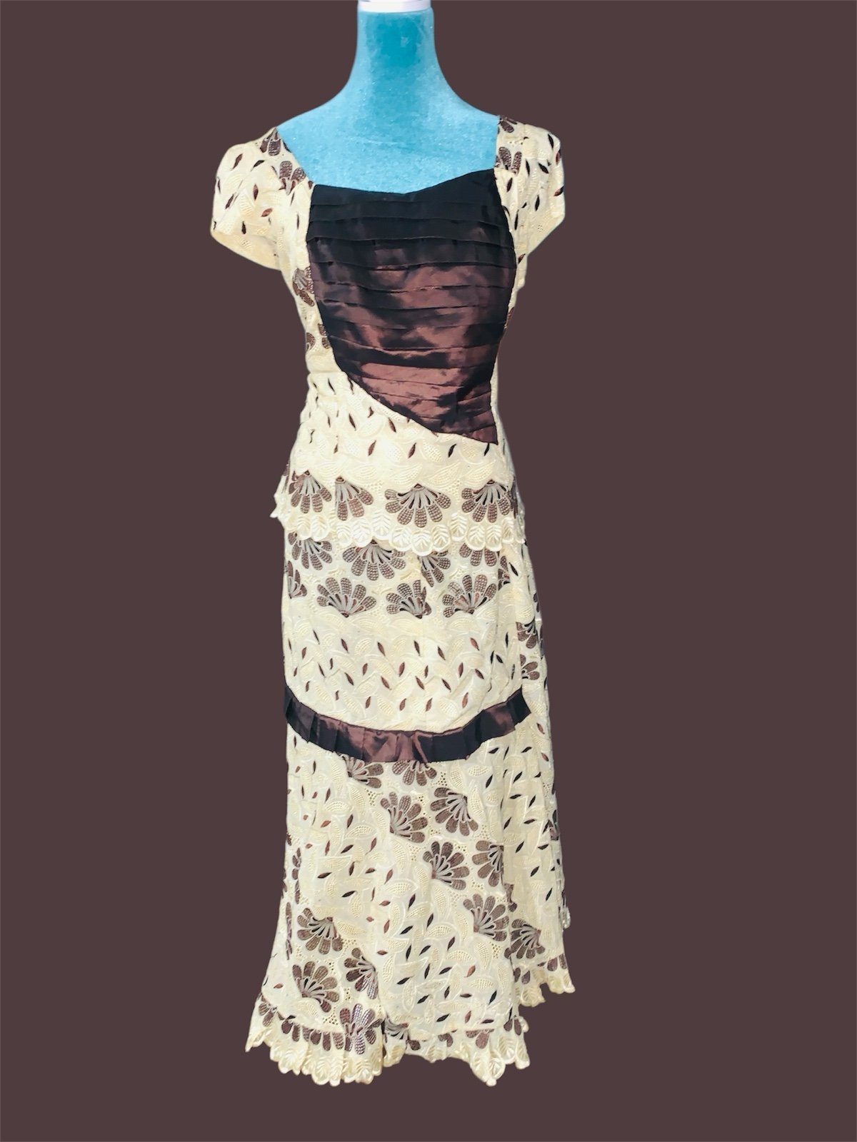 Vintage Outfit Blouse Maxi Skirt Plus Size 2X Lace Top