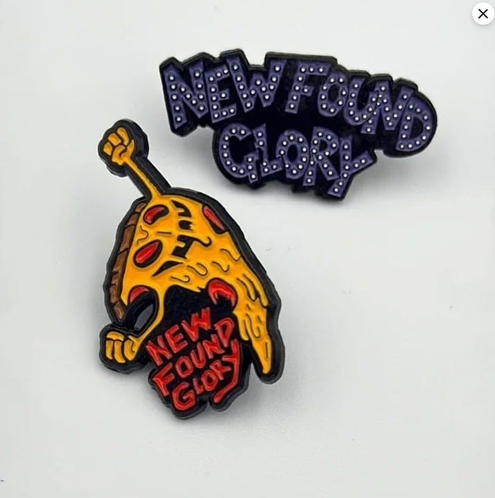 PinNew Found Glory Enamel Scary Pizza Party Light Sign Pin Set RARE