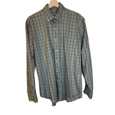 Peter Millar Men's Long Sleeve Button Down Dress Shirt Size Large Plaid