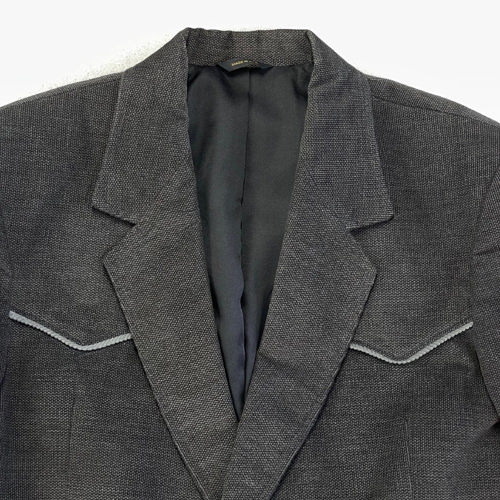 Pioneer Wear Blazer Jacket Mens 44 Grey Western 2-Button Sport Coat VTG USA
