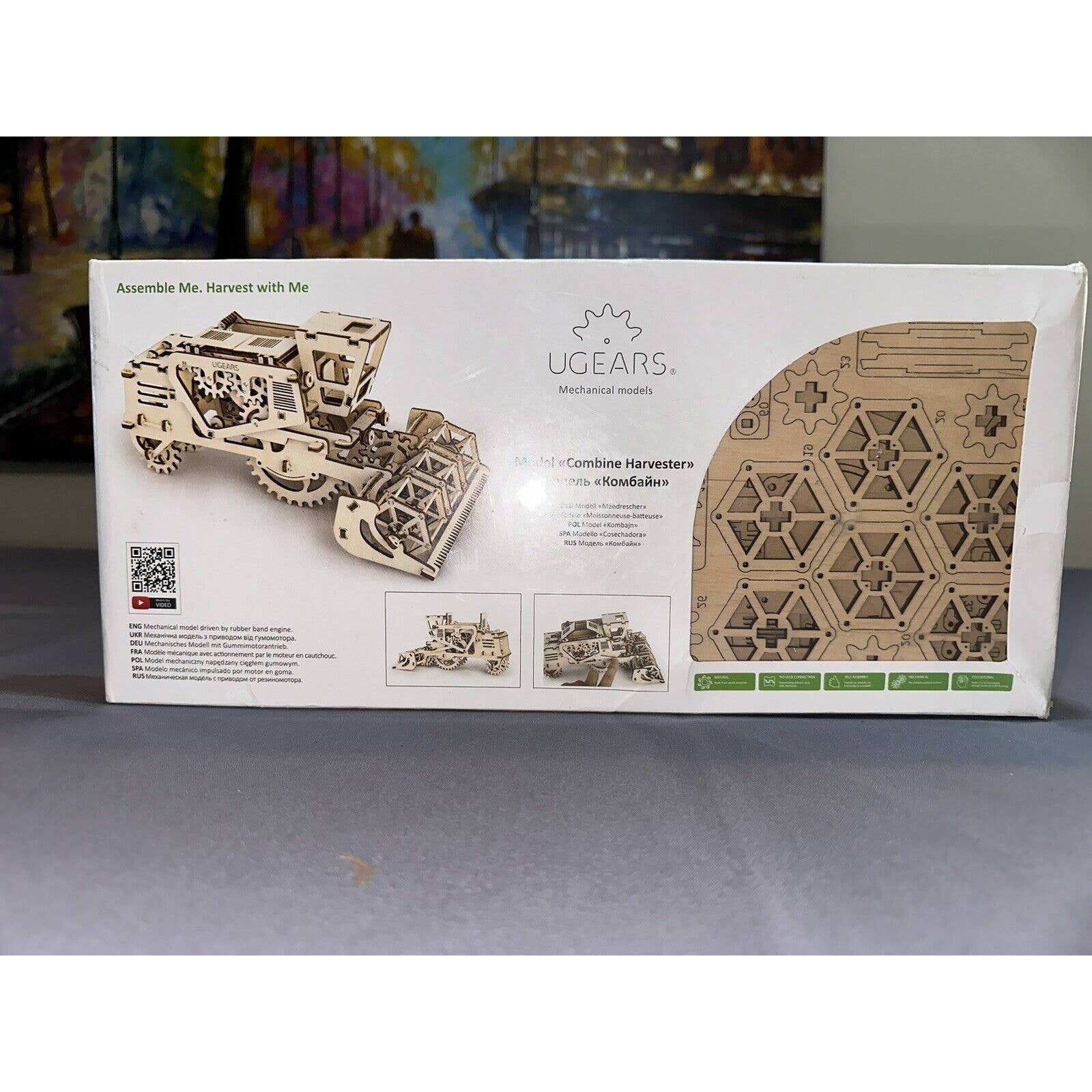 Ugears Combine Harvester Mechanical Model 3D Puzzle Building Kit Set NEW Sealed