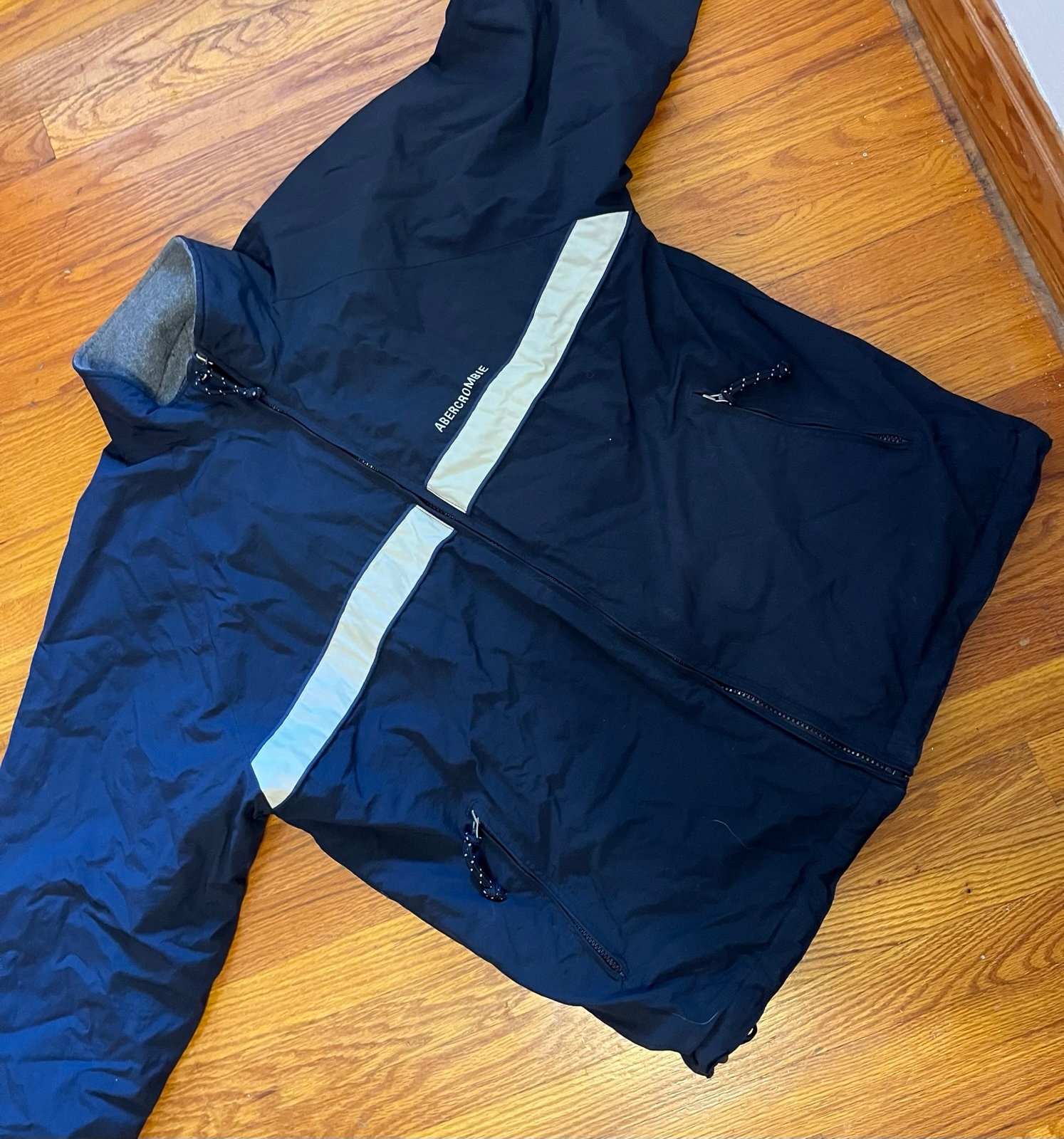 Men’s | Abercrombie & Fitch Insulated Winter Coat - Navy Full-Zip | Sz: M