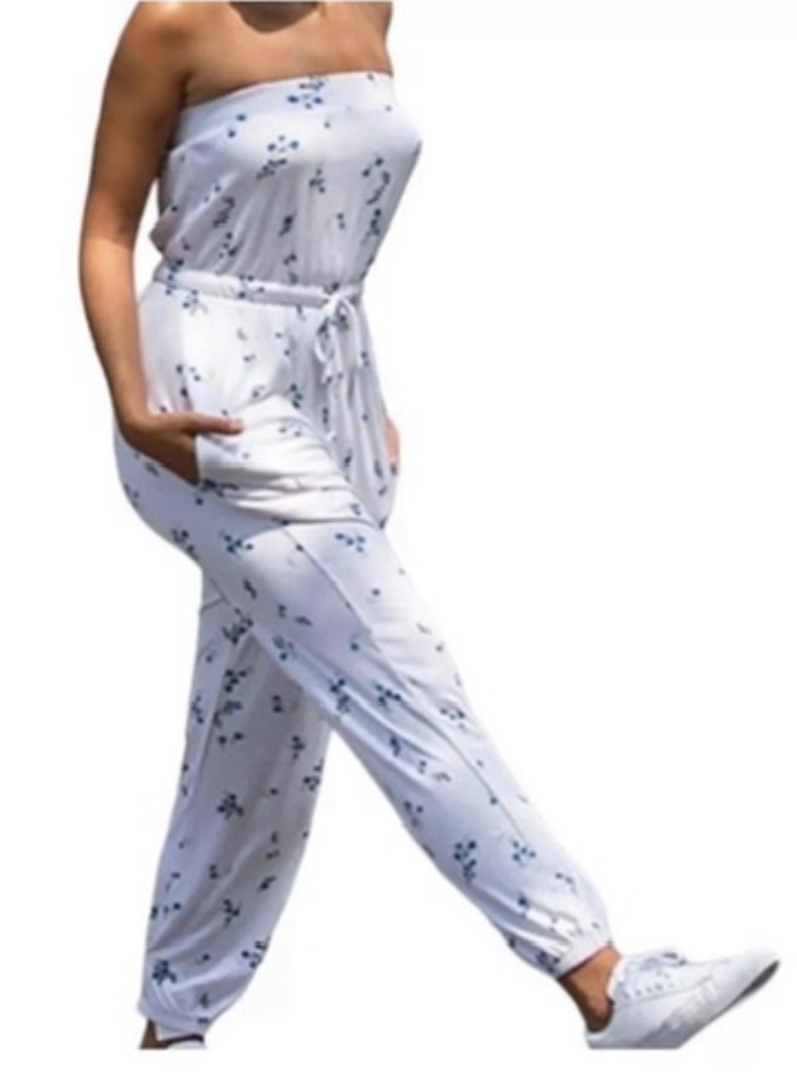 Spiritual Gangster Carmela Rib Jumpsuit tube top sleeveless romper Med New W Tag