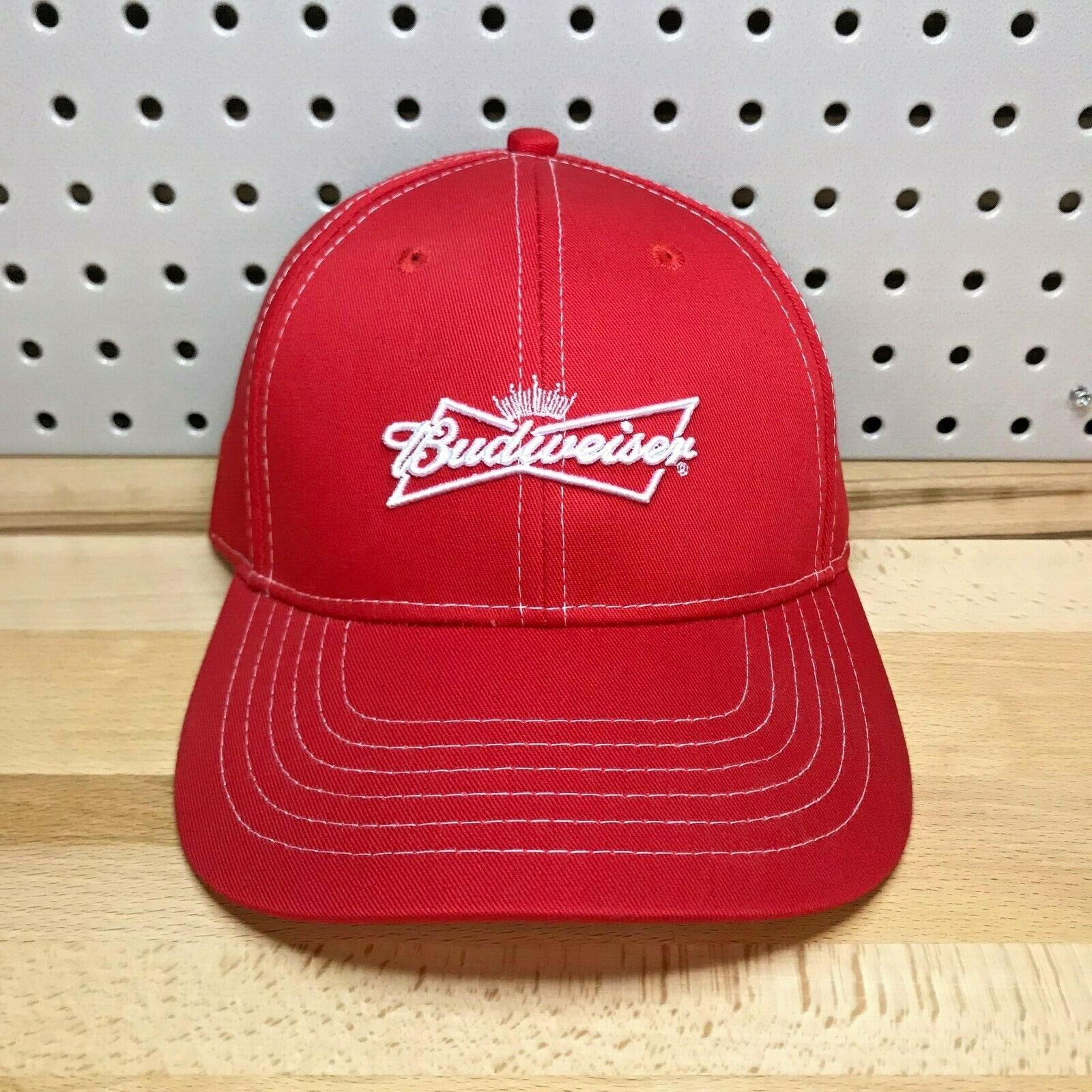 Budweiser Beer Anheiser Busch Red PROMO Hat St Louis Brewery Tour Cap New