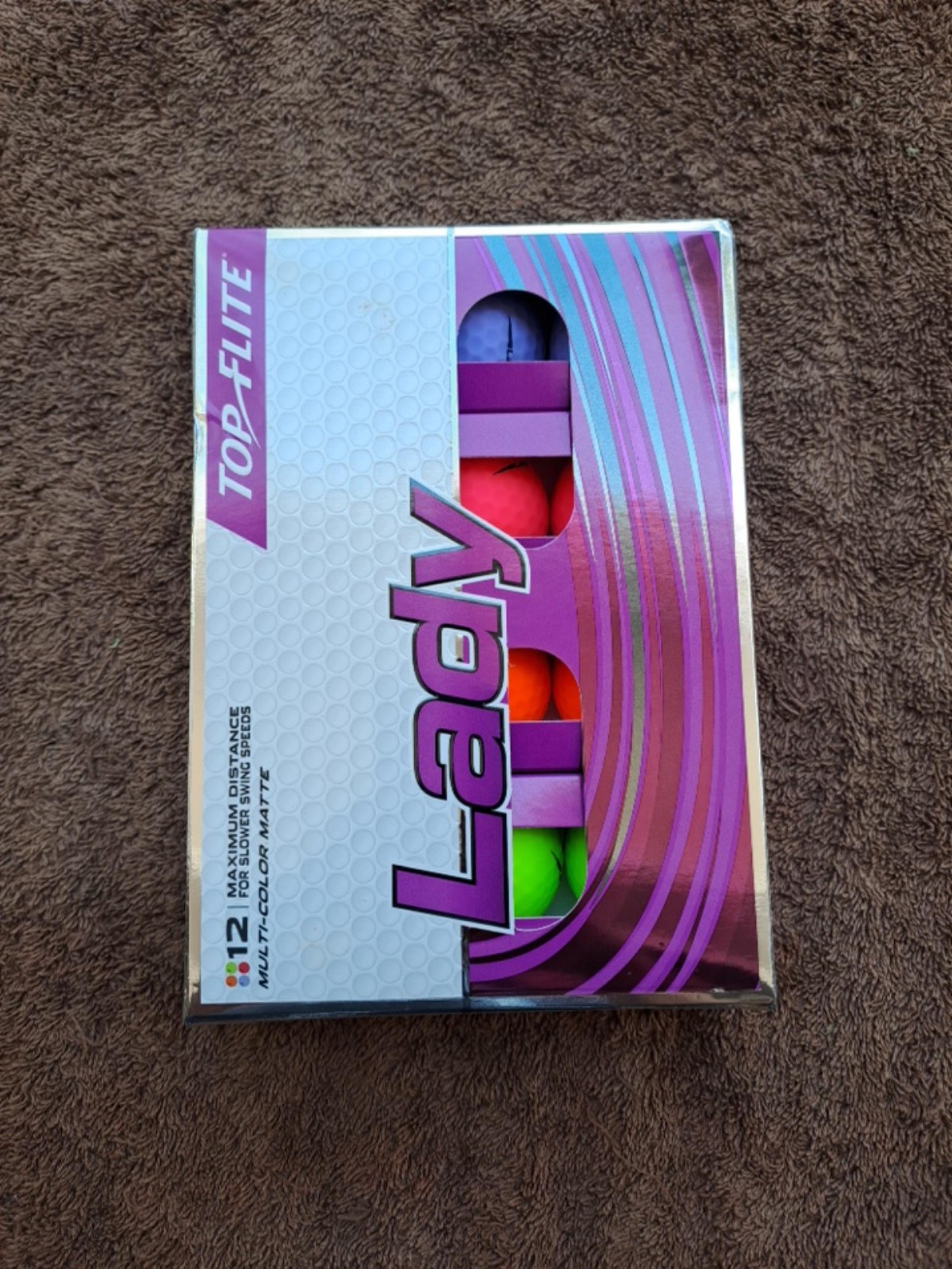 Golf Balls TOP FLITE LADY MULTICOLOR MATTE 12 Balls  Pink Purple Orange Yellow