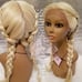 Blonde human lace front wig wow factor