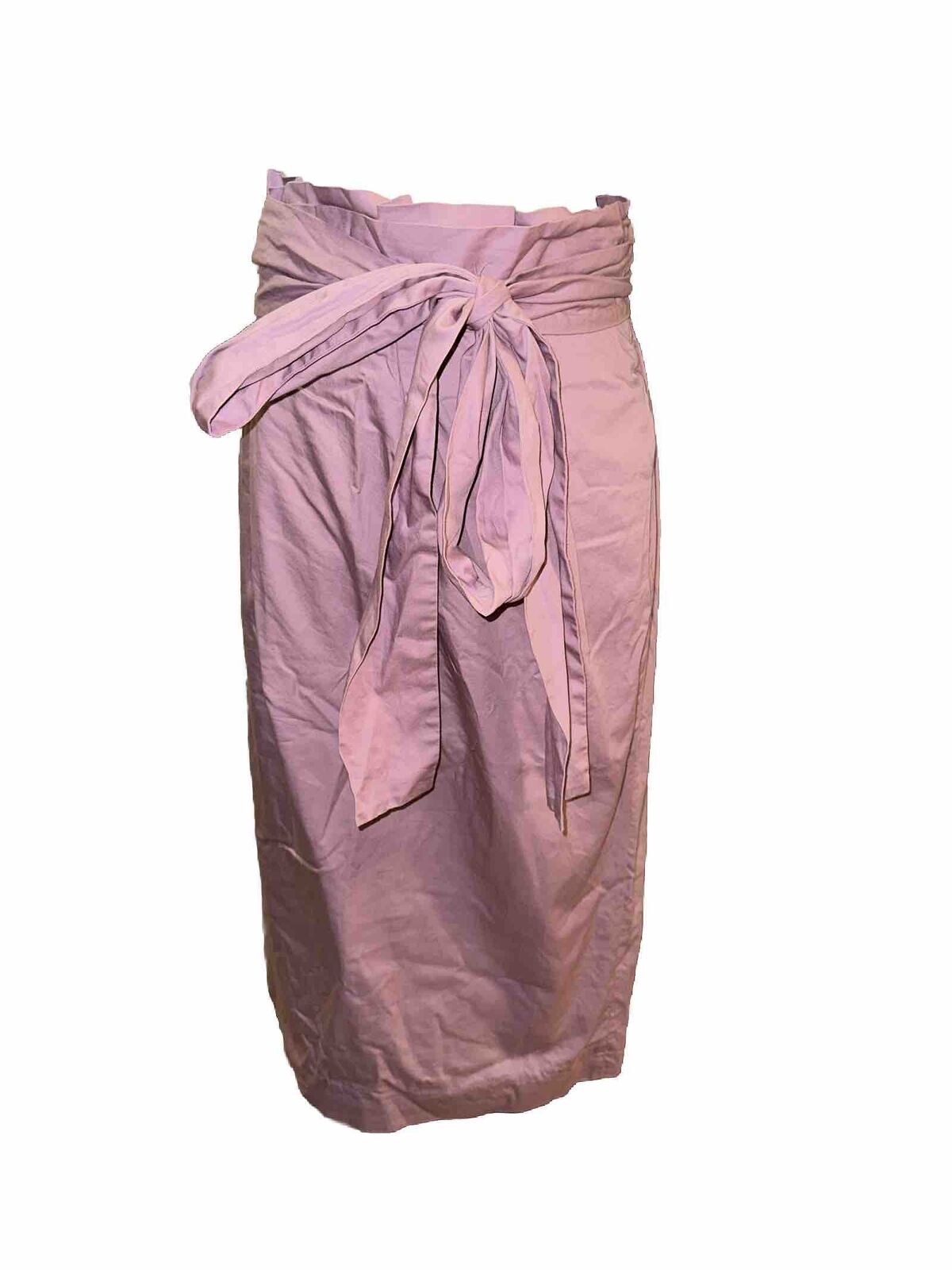 J. CREW Womens skirt 8 Paper bag twill Tie Lavender Purple Spring G1527 118