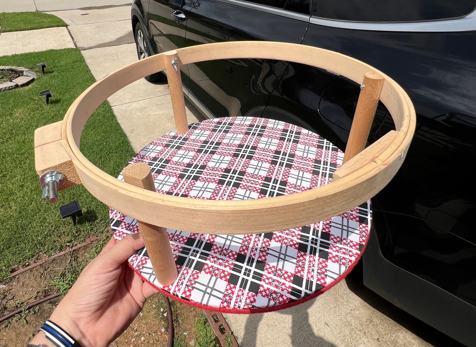 Marie’s Products 14” Dia. Laptop QUILTING HOOP WOOD Embroidery Adjustable VGUC