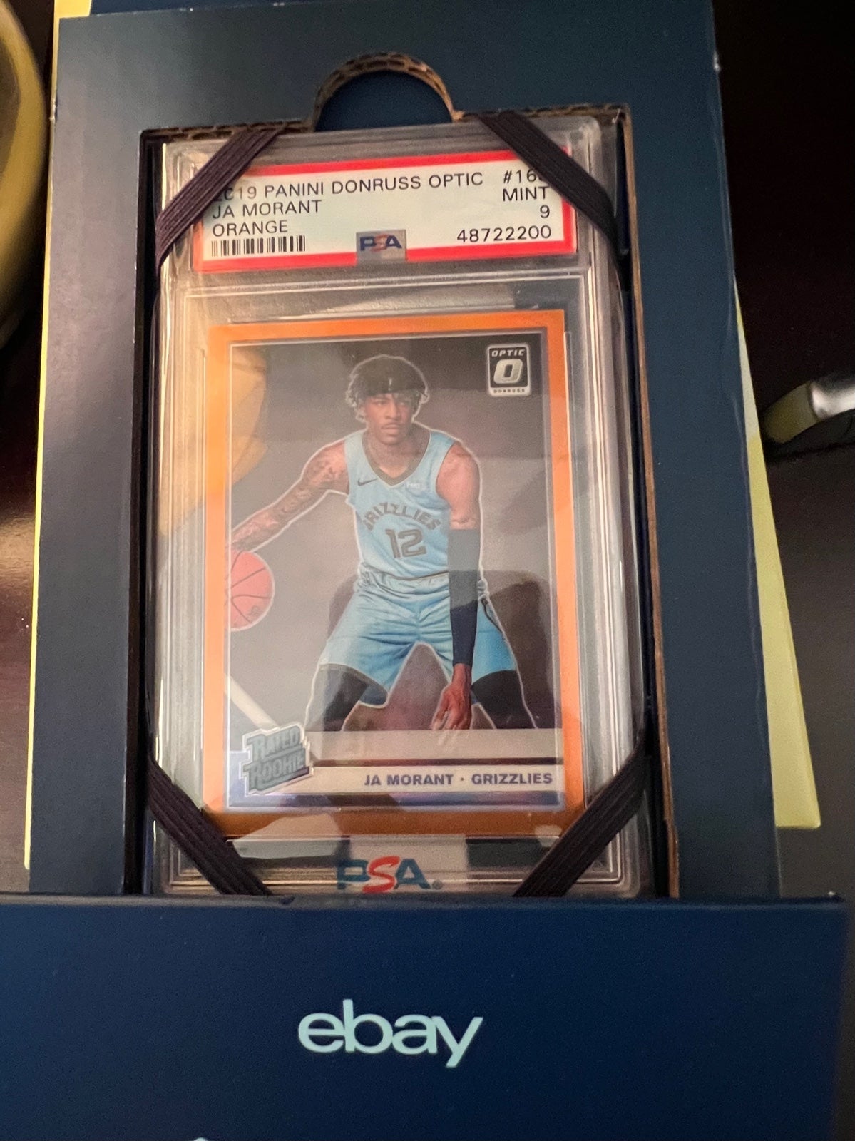 2019 Donruss Optic Orange Prizm #168 Ja Morant RC /199 PSA 9 ebay authenticated