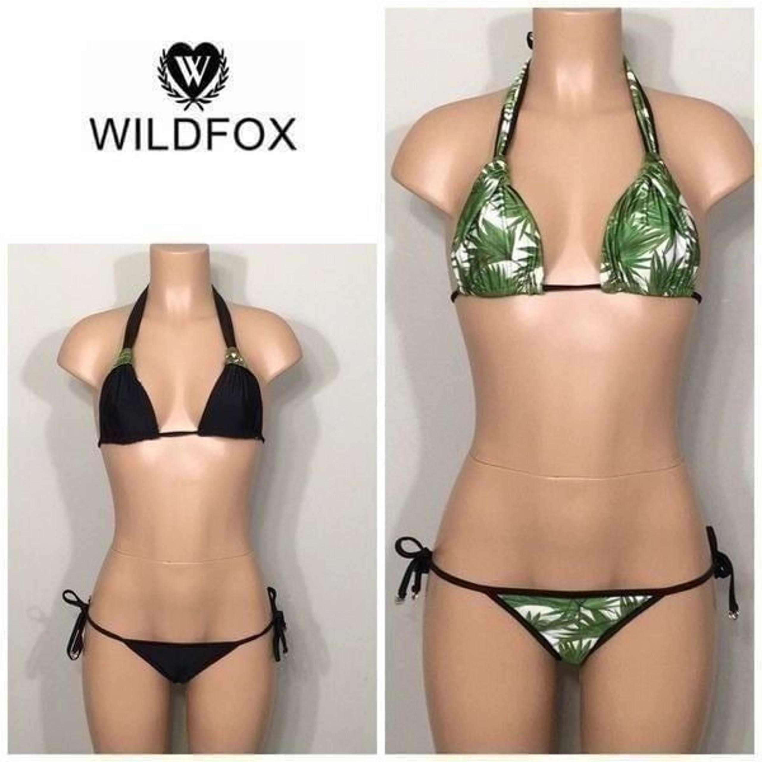 WILDFOX tropical palm reversible bikini.