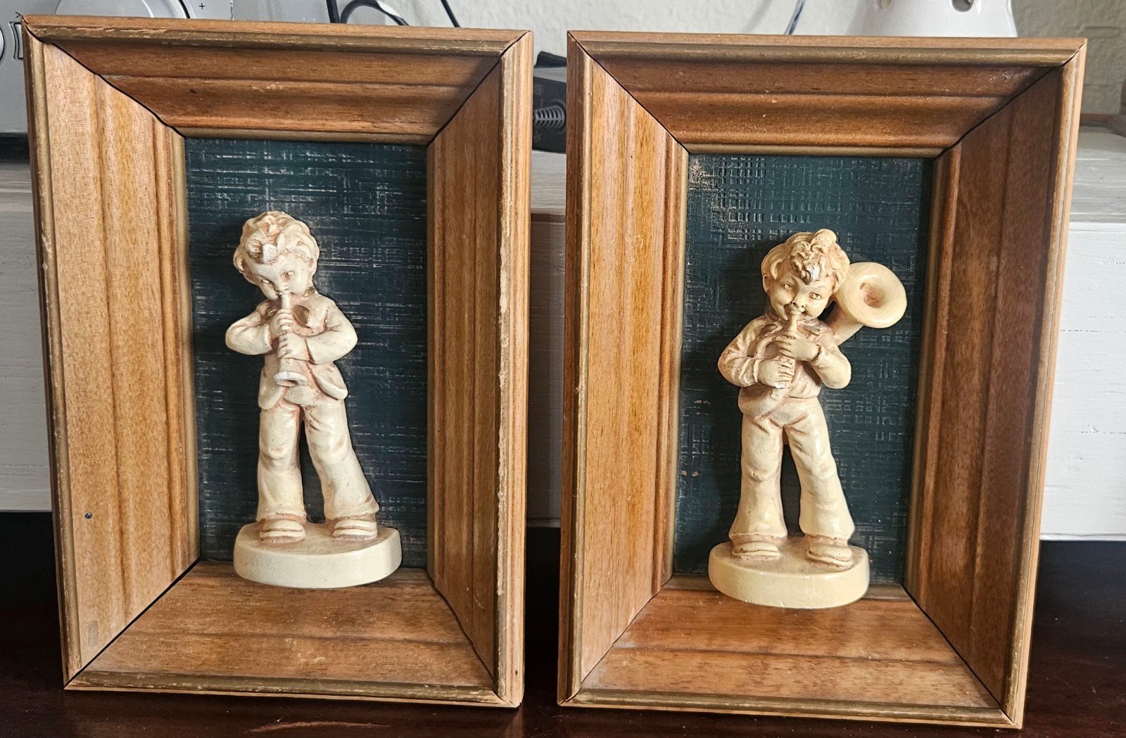 2 vintage hanging decorations