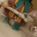 Hopi Tribal Owl Kachina Doll, Made From Rabbit Fur, With Stand, Signed EJ