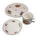 Set of 6 Wedgwood Fruit Sprays Serving Set Plates Saucers Cups England 9 ~Lovely