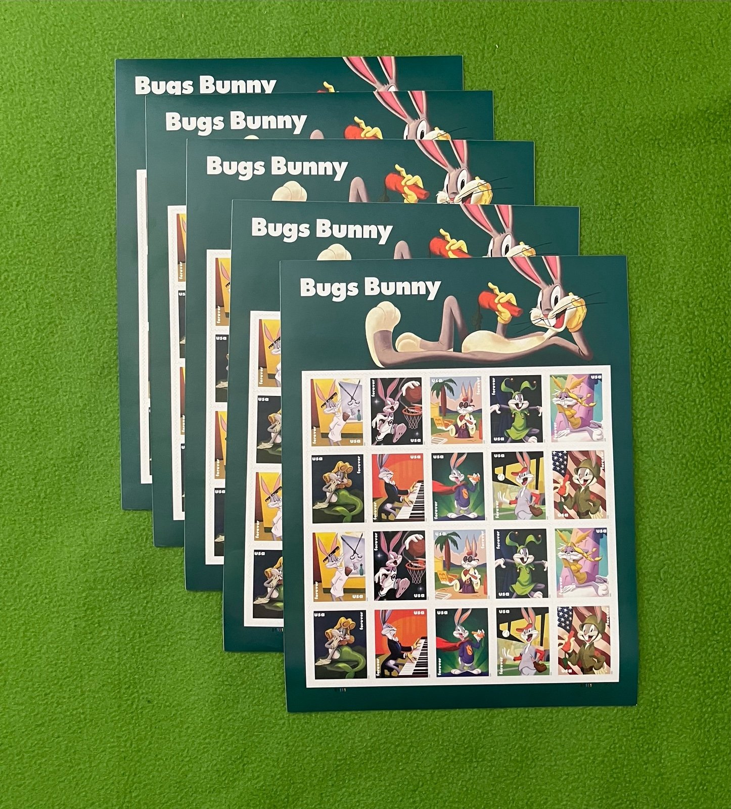 5 sheets Bugs Bunny forever stamps