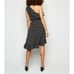 Off Shoulder Ruffle Casual Cute Polka Dot Elastic Waist Hi-Lo Flowy Dress L or M