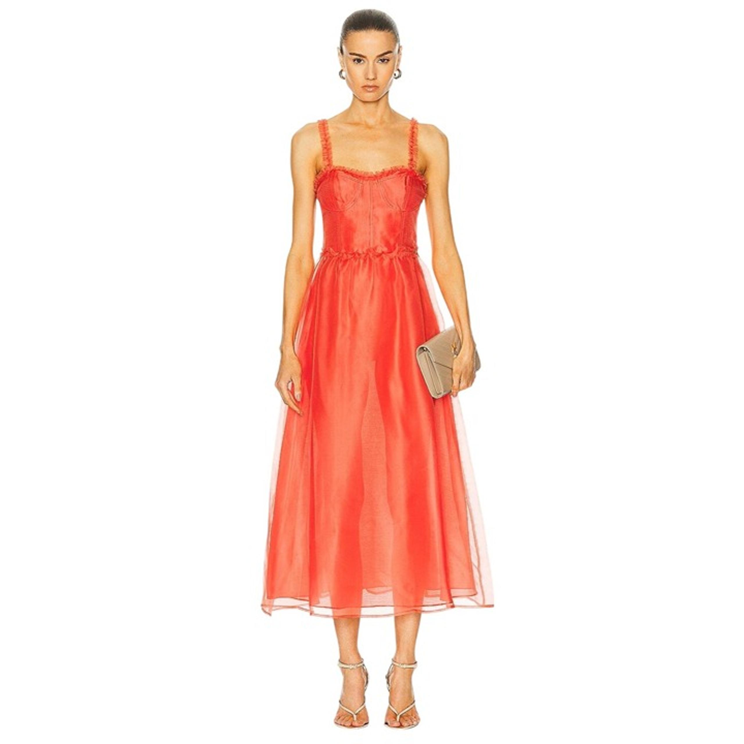 Ulla Johnson Gisele Dress in Desert Rose 2 New Womens Midi Silk Cocktail