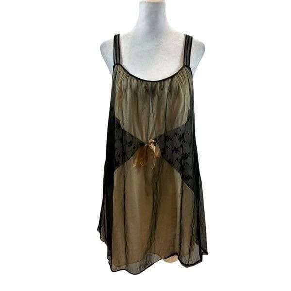 Ladies Vintage 1970’s Kayser brand Chiffon Double Layer Short Nightgown Medium