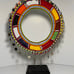 Maasai Beaded Necklace Collar Handmade Tribal Wedding Ceremonial Colorful Stand