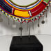 Maasai Beaded Necklace Collar Handmade Tribal Wedding Ceremonial Colorful Stand