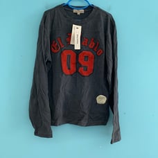 Juicy Couture Kids Dibble Jersey Long Sleeve Graphic Washed Black Tee 14 Rare