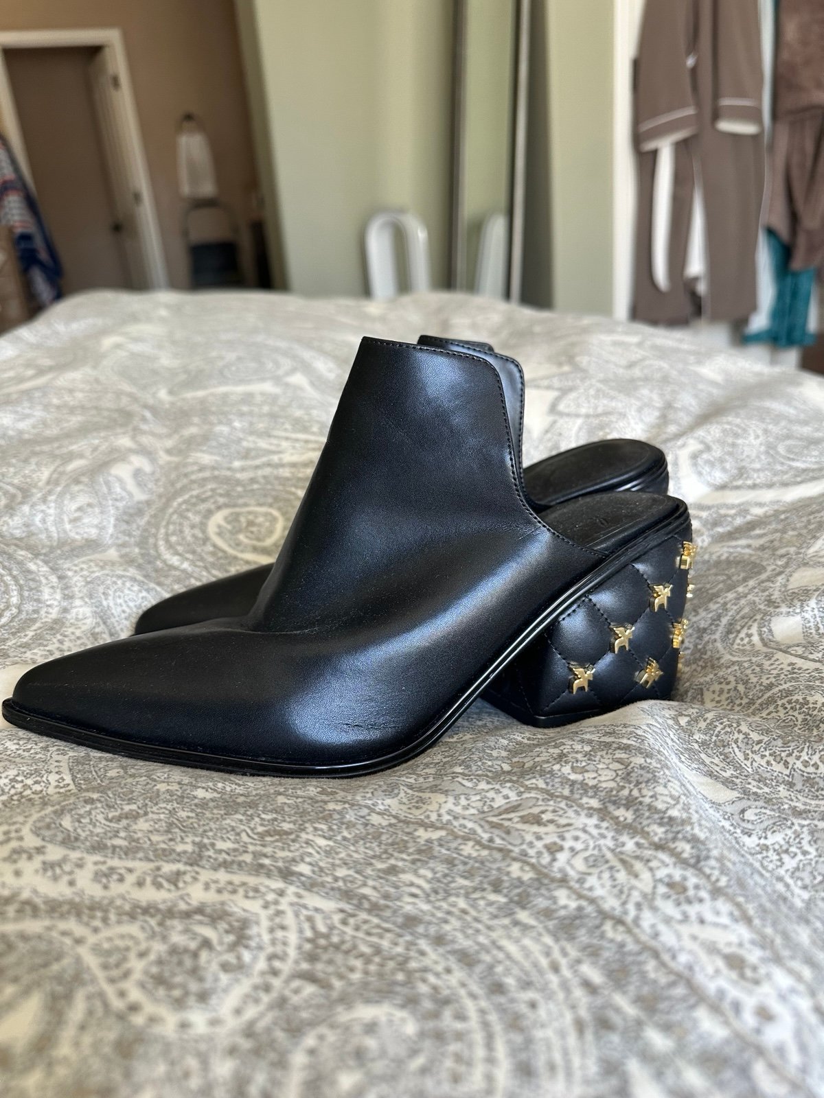 She Is Cheval Bootie Mules