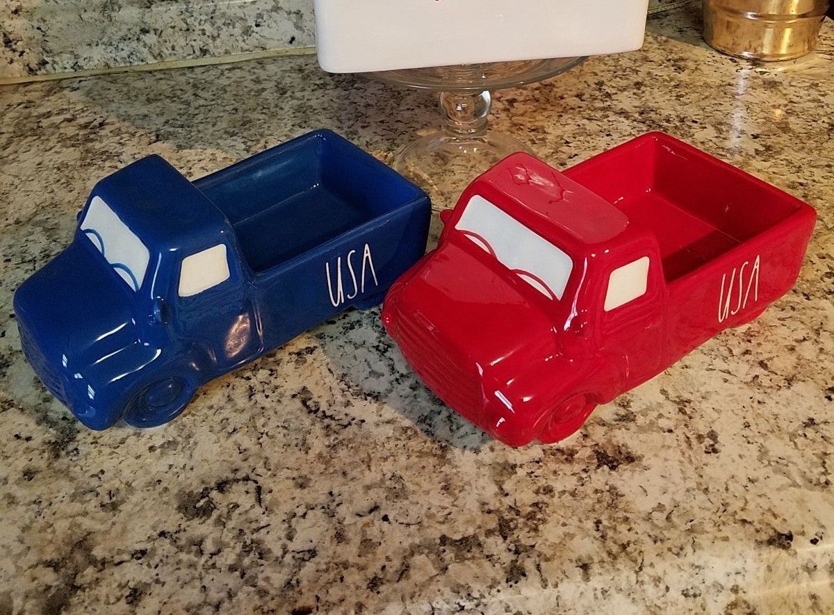 Rae Dunn USA PATRIOTIC TRUCKS Set