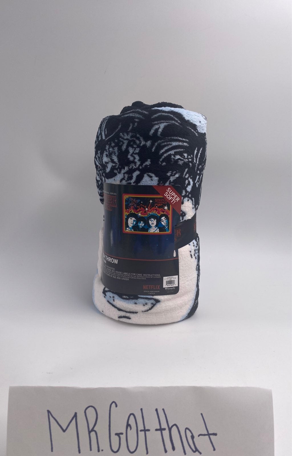 Stranger things plush throw 48in x 60in