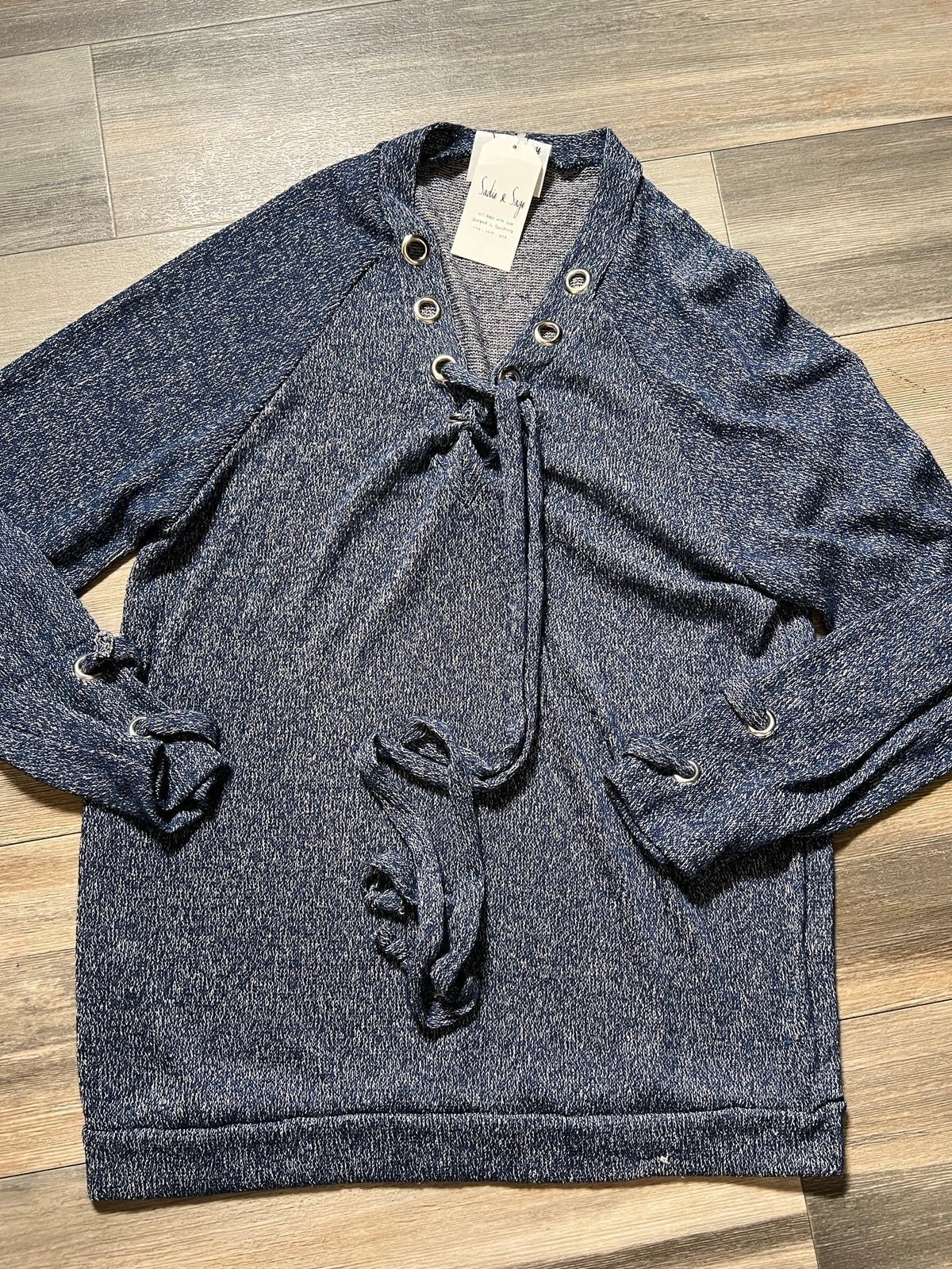 NWT Sadie and Sage Blue Women Sweater- Medium