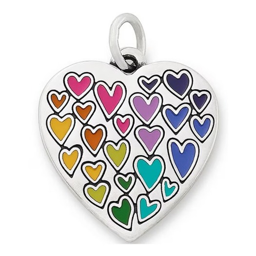 James Avery Sterling Silver Full of Love Enamel Heart Charm