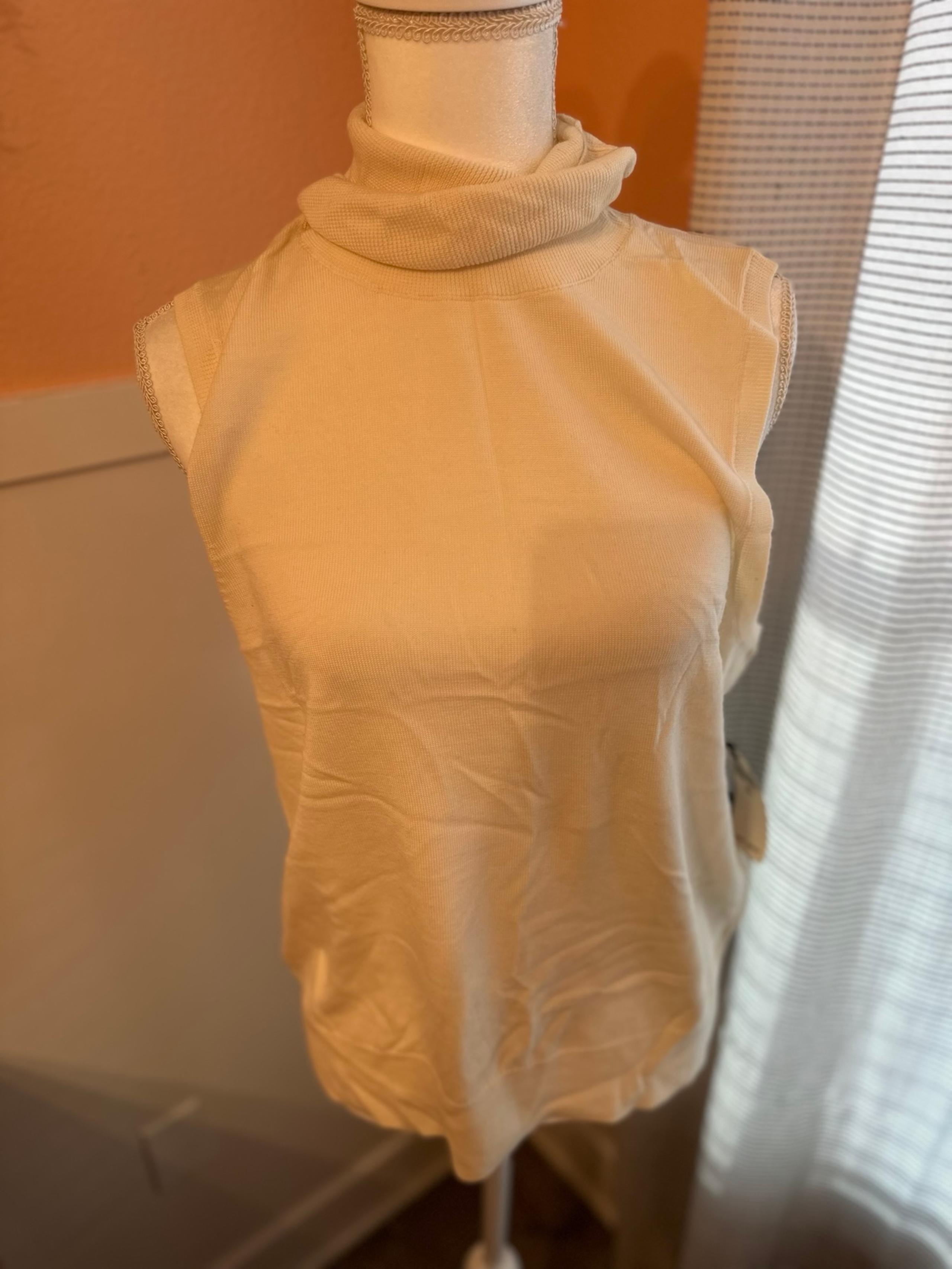 Polo by Ralph Lauren Chic Cream Sleeveless Turtleneck Sweater Size XXL