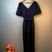 NWT 248 Lily Pulitzer Kirabelle Navy Blue Puff Sleeve V- Neck Jumpsuit Size 12
